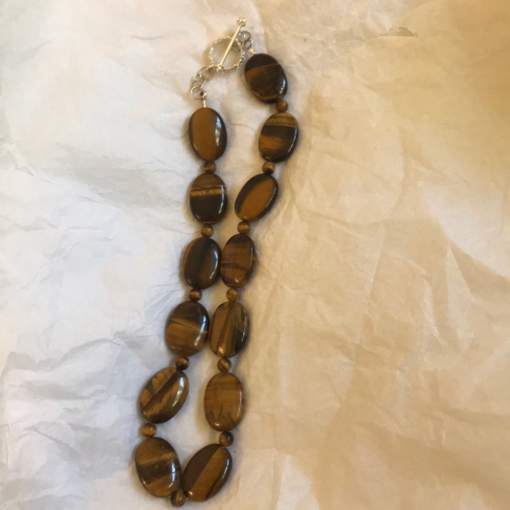 Homemade Tigers-eye 14” Necklace.